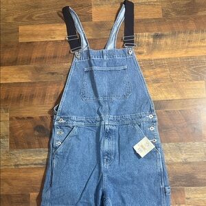 NWT Topman Relaxed Fit Denim Carpenter Bib Overalls - Small